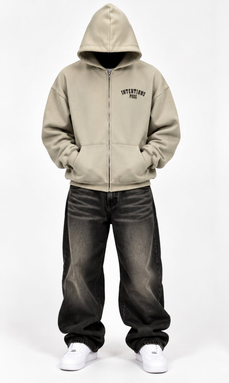 Zip-Up Hoodie - Sand Dune