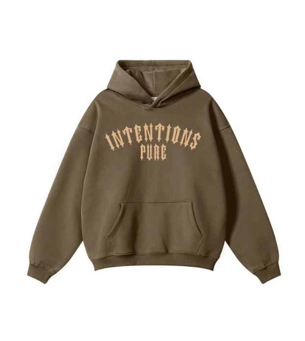 Intentions Pure Hoodie - Essential Brown