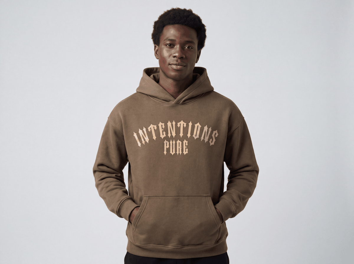Intentions Pure Hoodie - Essential Brown