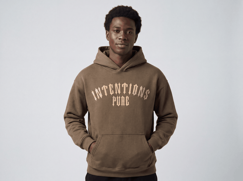 Intentions Pure Hoodie - Essential Brown