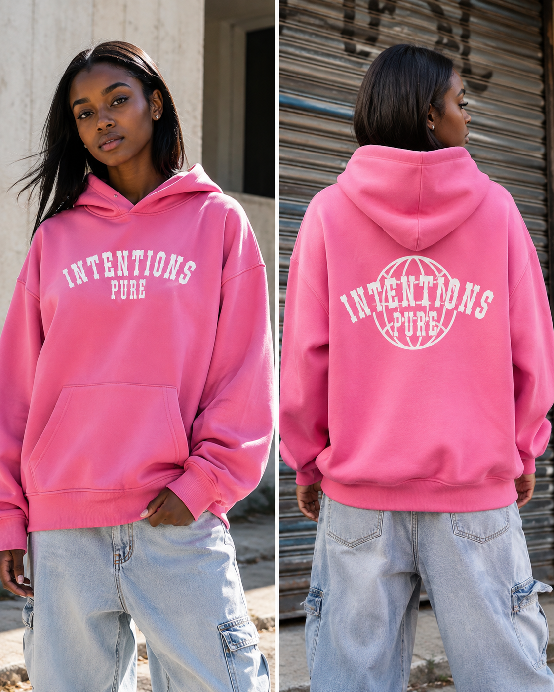 Intentions Pure Hoodie - Rose Pink